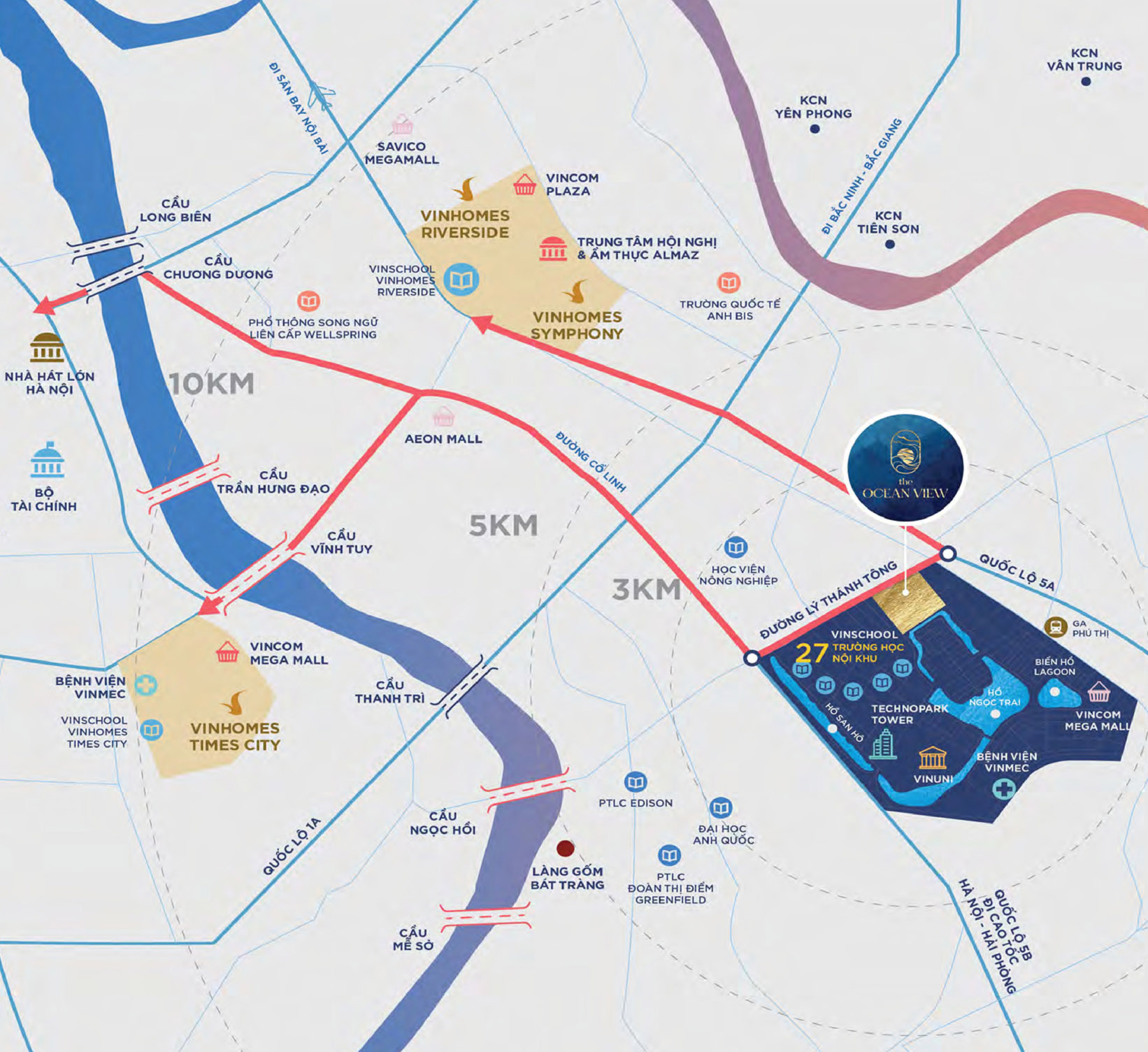 Bản đồ vị trí Vinhomes Ocean Park